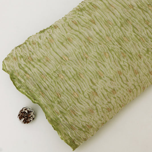 Crush Chanderi Print Booti Fabric