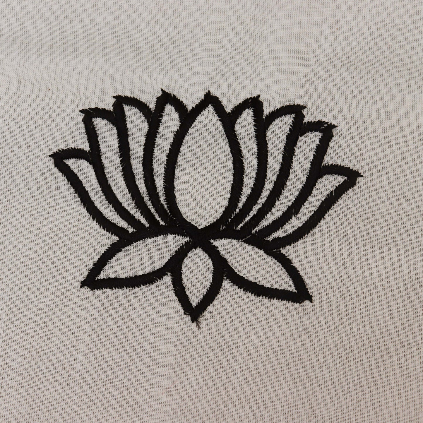 Off White Color Kora Cotton Embroidery Fabric