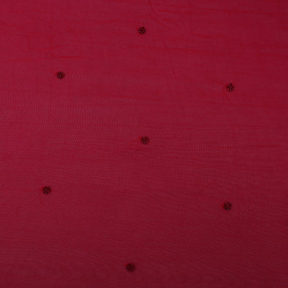 Red Color Georgette Embroidery Fabric