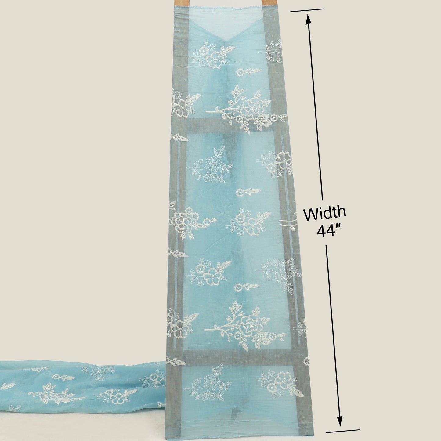 Mul Chanderi Embroidery Fabric