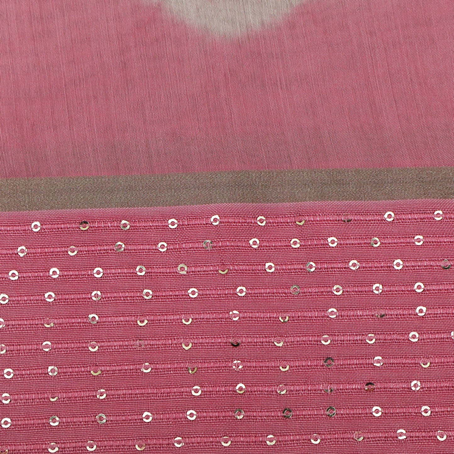 Pink Color Malai Chanderi Embroidery Fabric