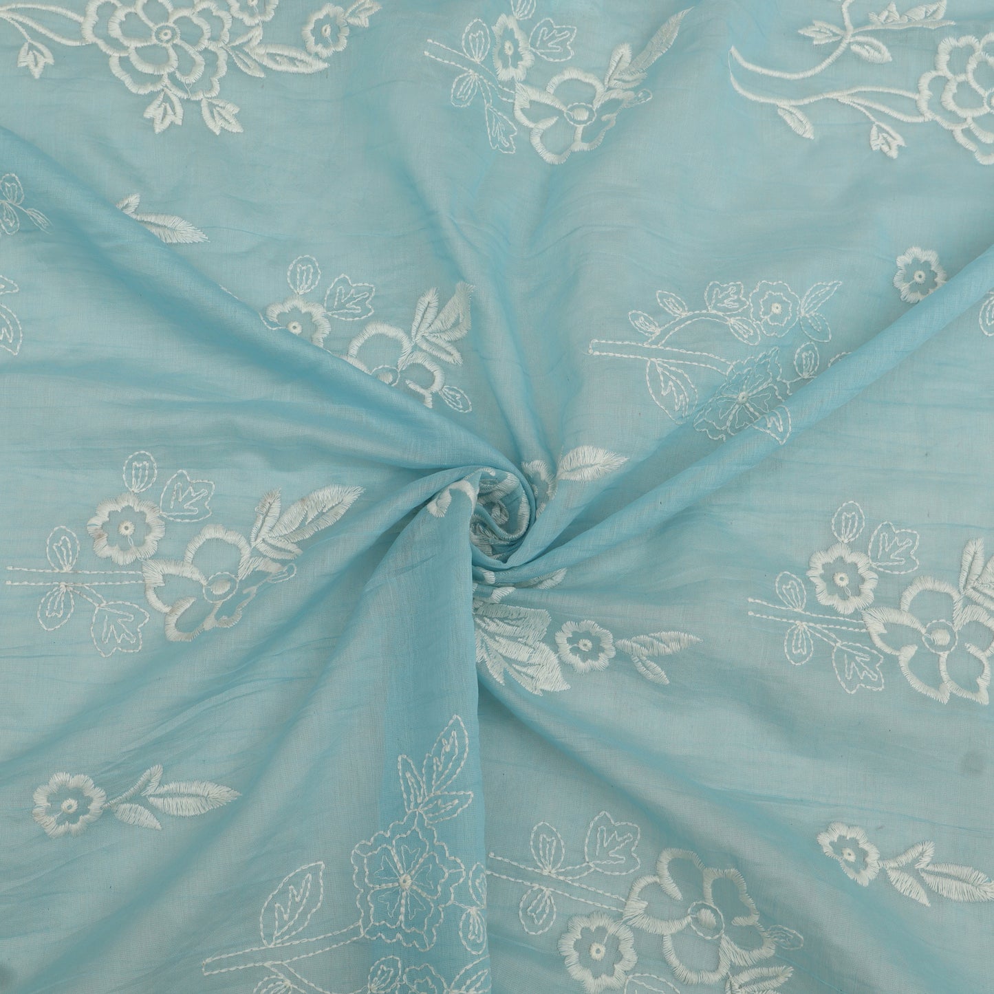Mul Chanderi Embroidery Fabric
