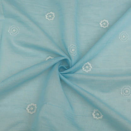 Mul Chanderi Embroidery Fabric