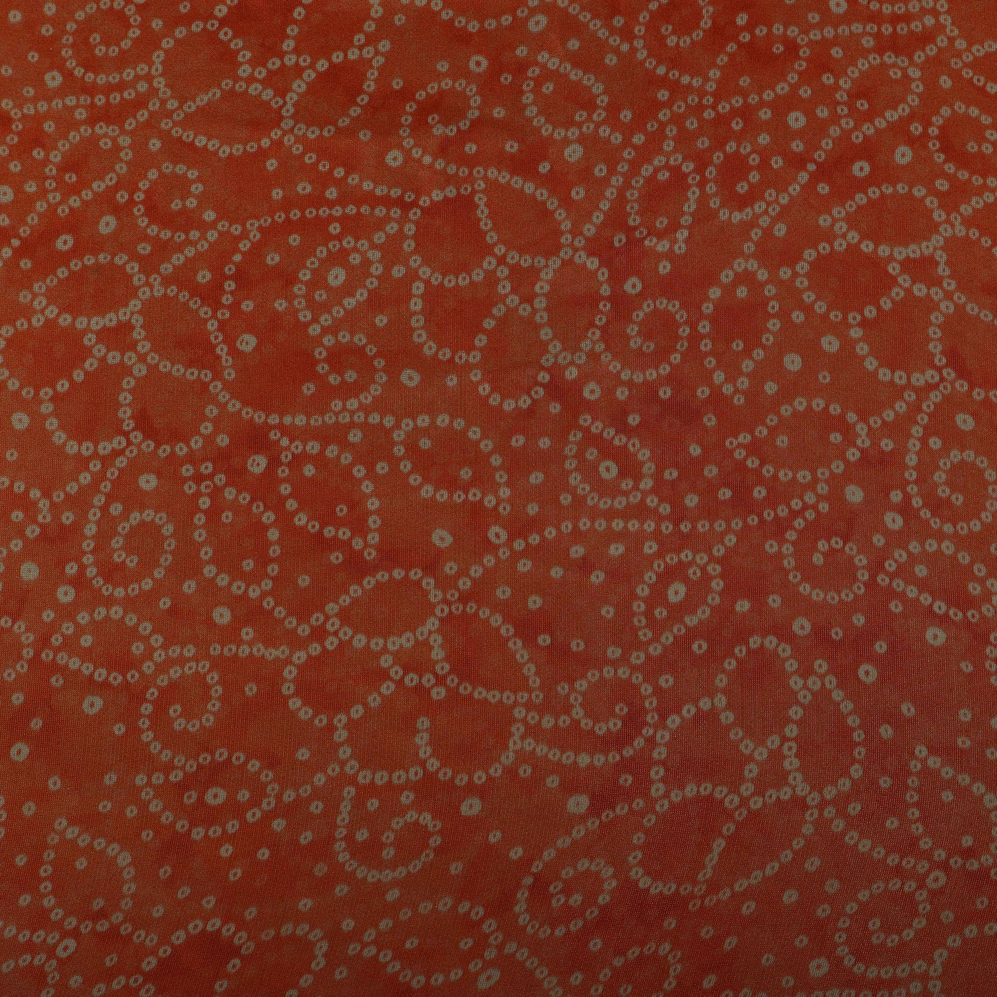 Orange Color Tissue Digital Print Fabric