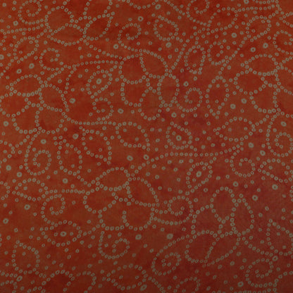 Orange Color Tissue Digital Print Fabric