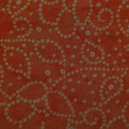 Orange Color Tissue Digital Print Fabric