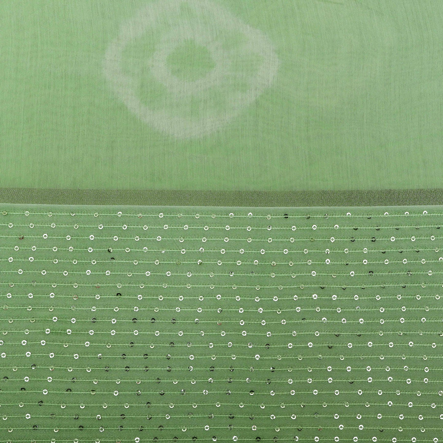 Pista Green Color Malai Chanderi Embroidery Fabric