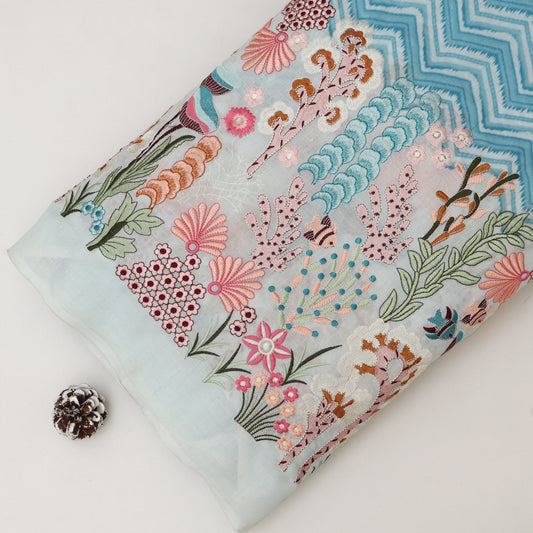 Cotton Print Embroidery Fabric