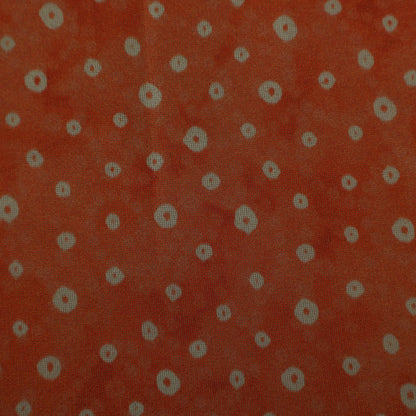 Orange Color Tissue Digital Print Fabric