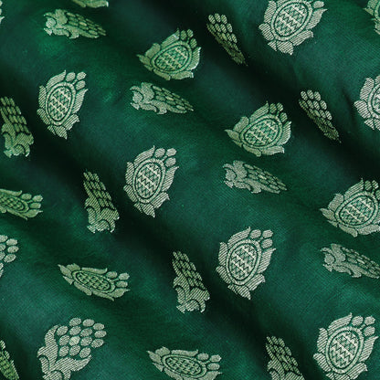 Bottle Green Color Brocade Fabric