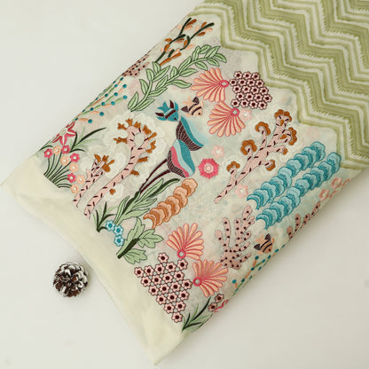 Cotton Print Embroidery Fabric