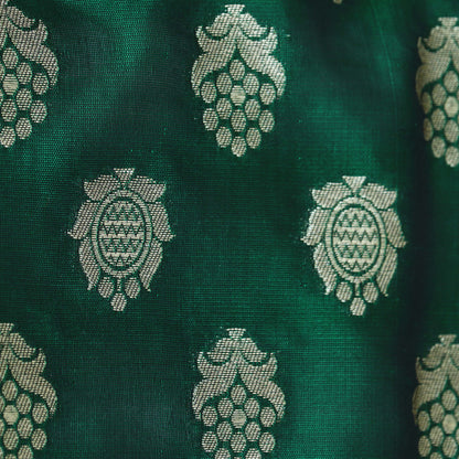 Bottle Green Color Brocade Fabric