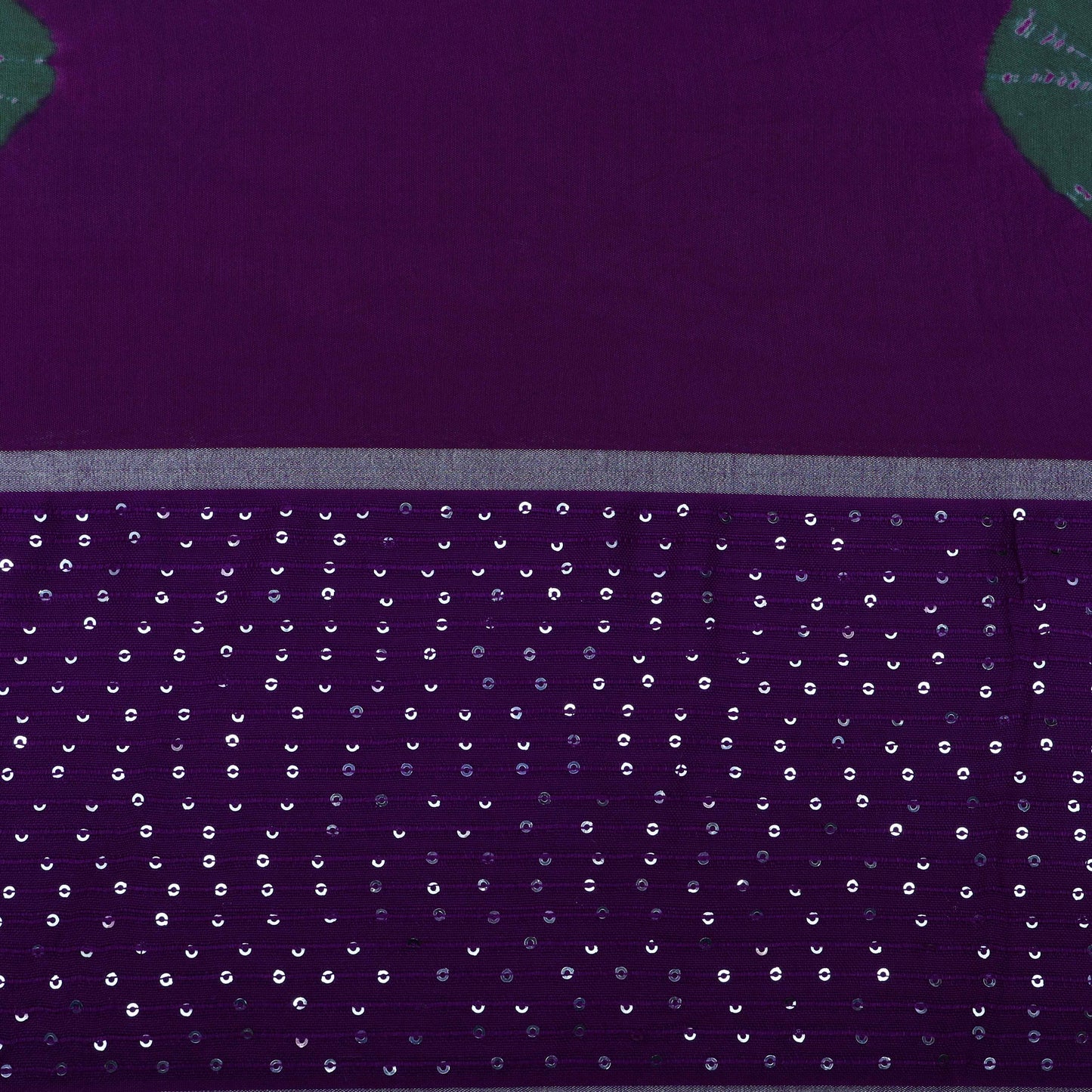 Purple Color Malai Chanderi Embroidery Fabric