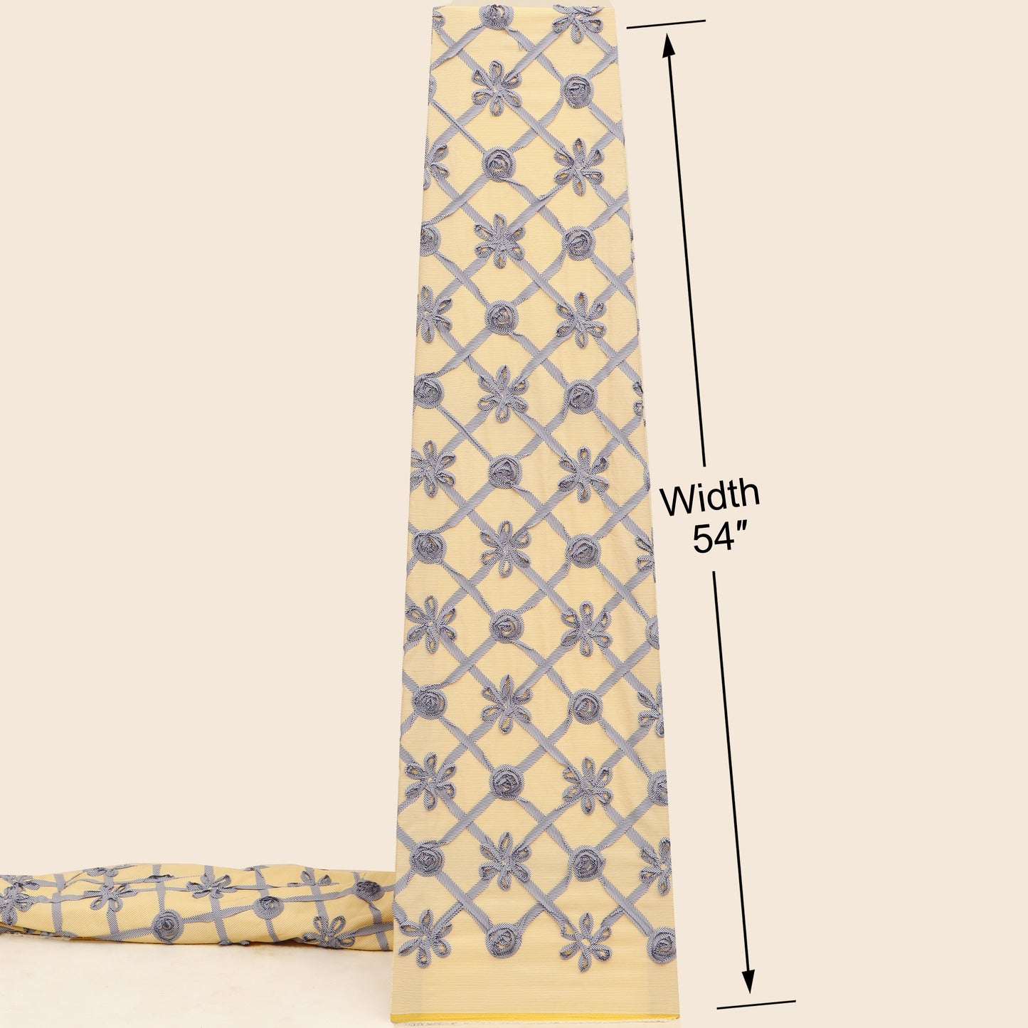 Crepe Stripe Embroidery Fabric