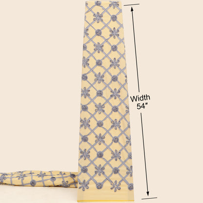 Crepe Stripe Embroidery Fabric