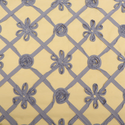 Crepe Stripe Embroidery Fabric