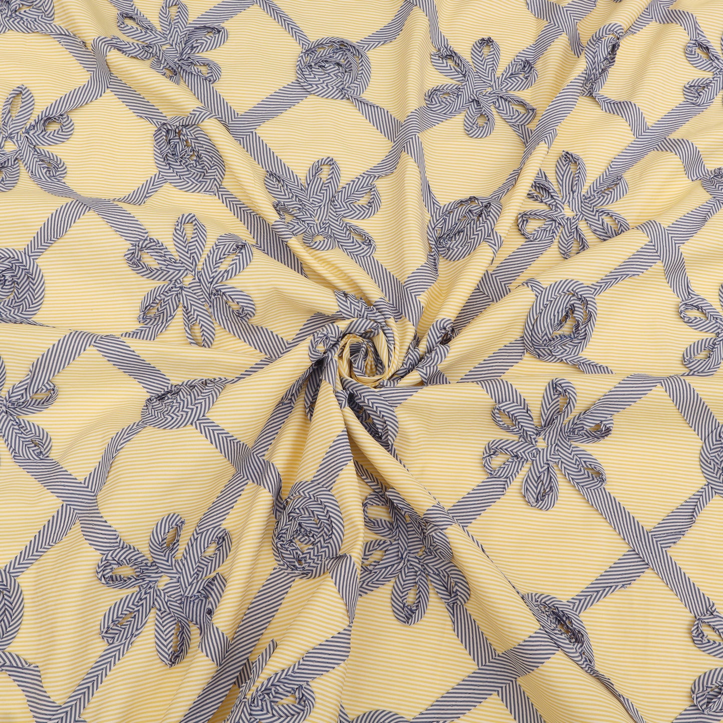Crepe Stripe Embroidery Fabric