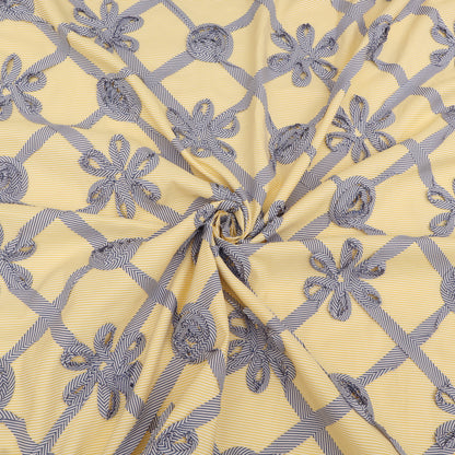 Crepe Stripe Embroidery Fabric