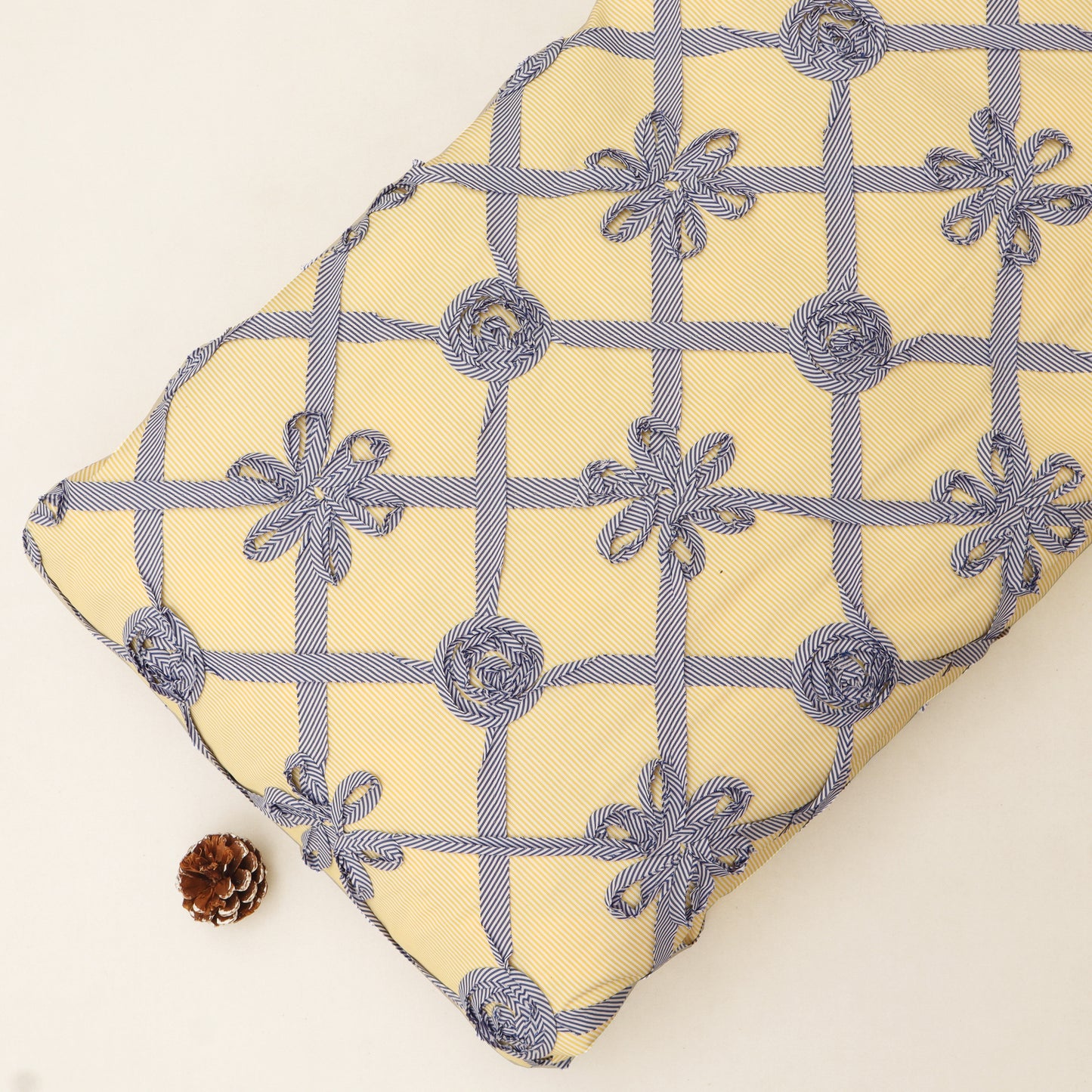 Crepe Stripe Embroidery Fabric