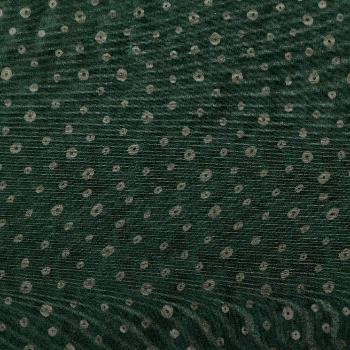 Bottle Green Color Tissue Digital Print Fabric