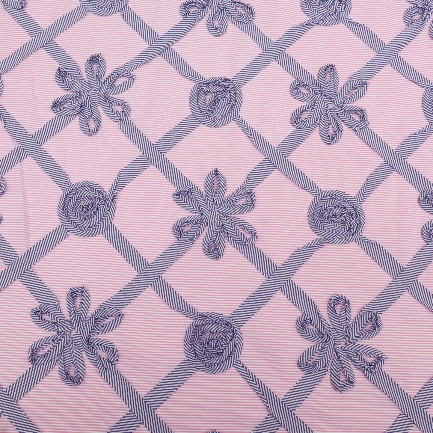 Crepe Stripe Embroidery Fabric