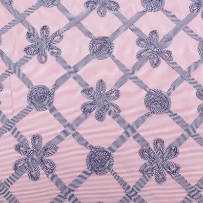 Crepe Stripe Embroidery Fabric
