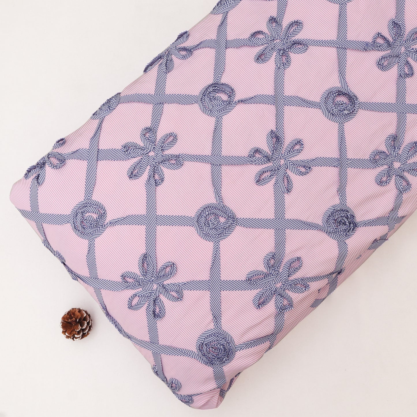 Crepe Stripe Embroidery Fabric