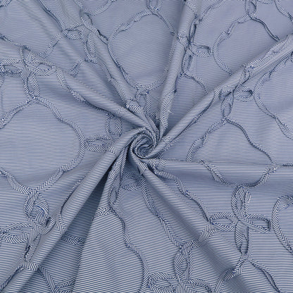 Crepe Stripe Embroidery Fabric