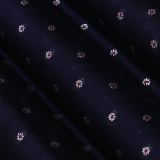 Navy Blue Color Brocade