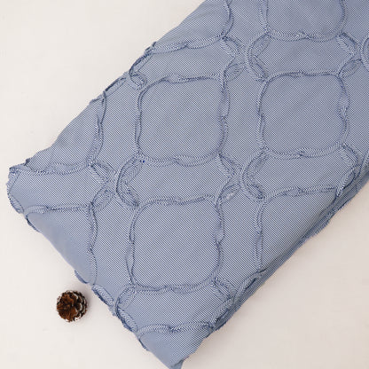 Crepe Stripe Embroidery Fabric
