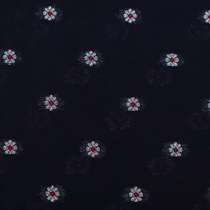 Navy Blue Color Brocade