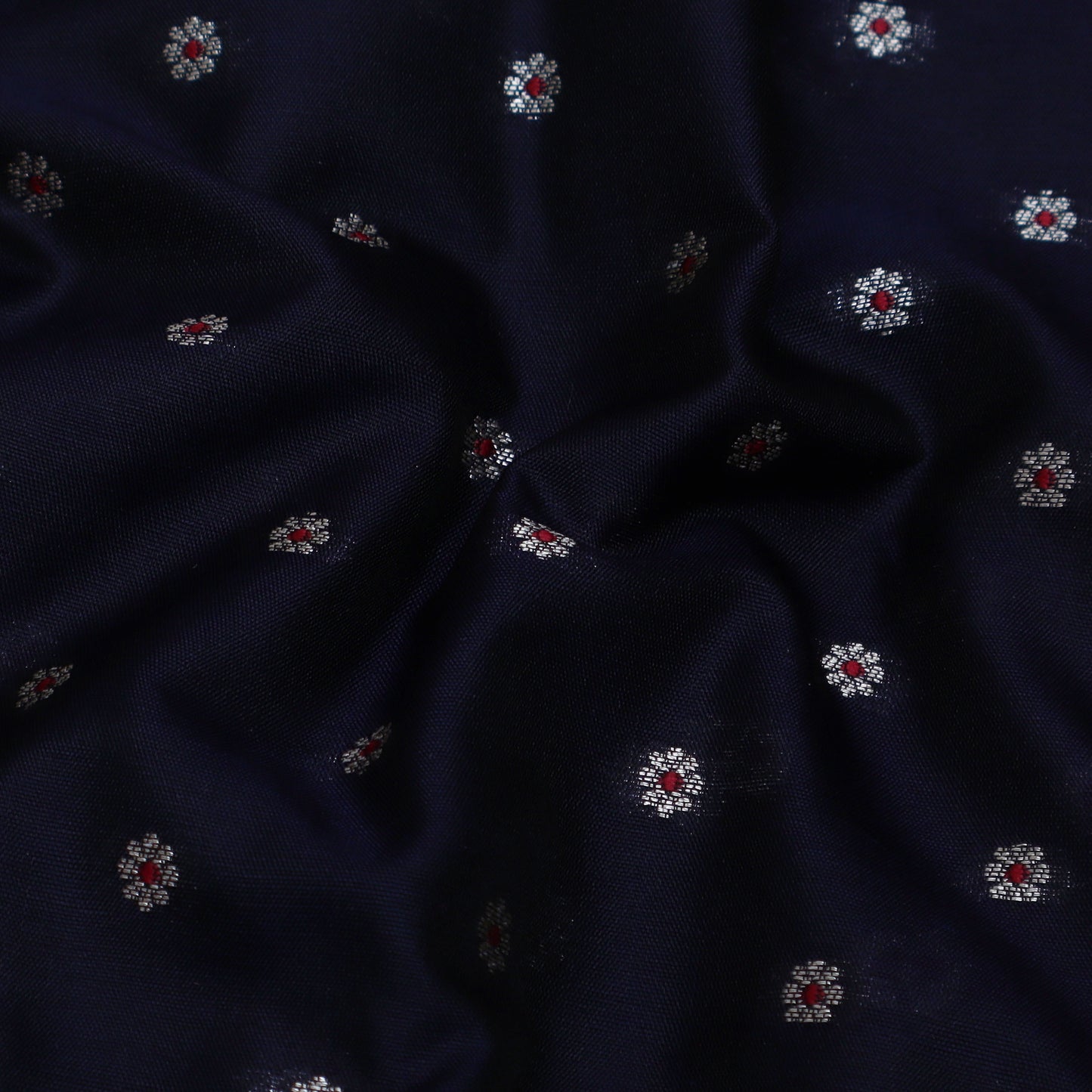 Navy Blue Color Brocade