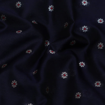 Navy Blue Color Brocade