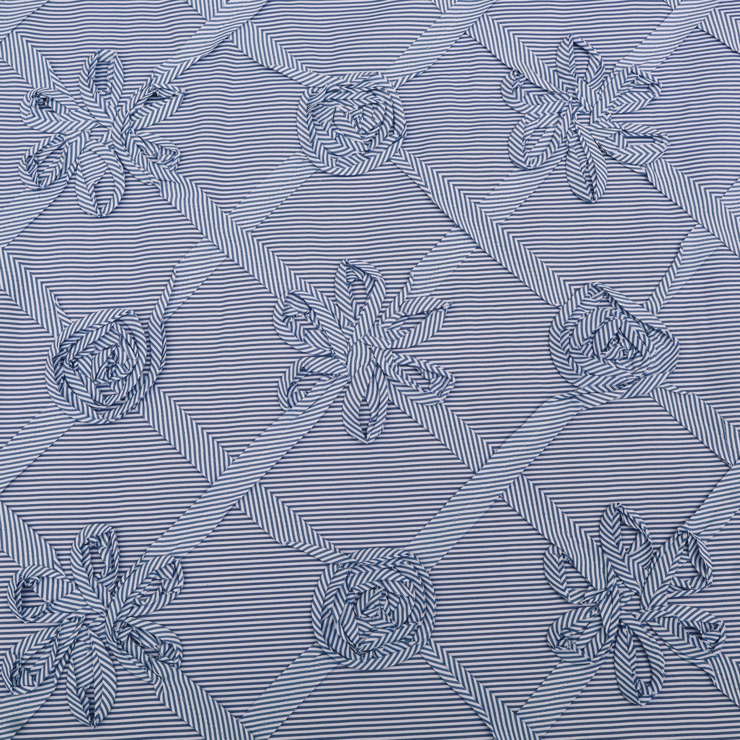 Crepe Stripe Embroidery Fabric