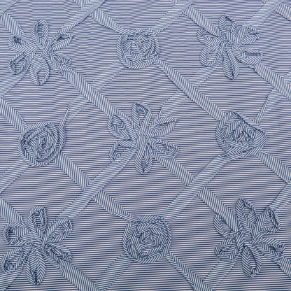 Crepe Stripe Embroidery Fabric