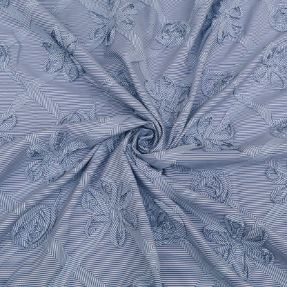 Crepe Stripe Embroidery Fabric