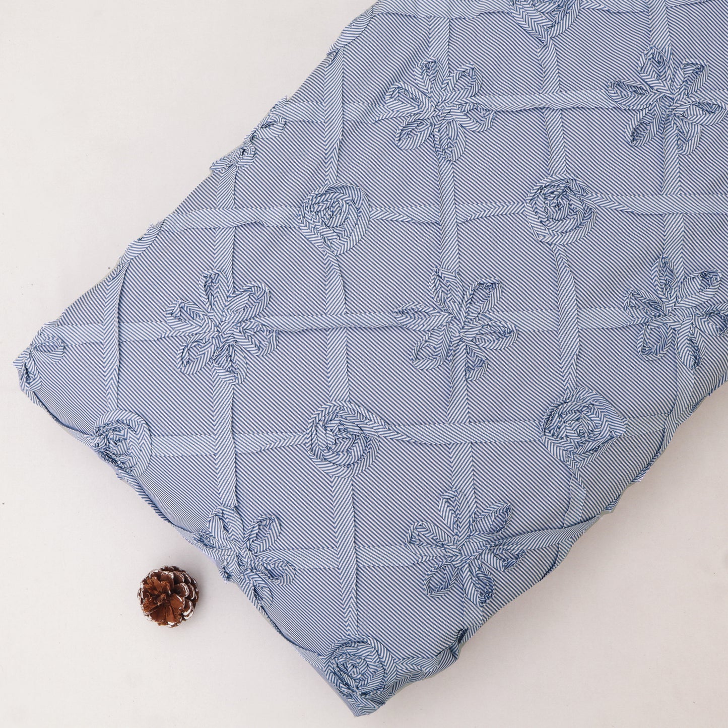Crepe Stripe Embroidery Fabric
