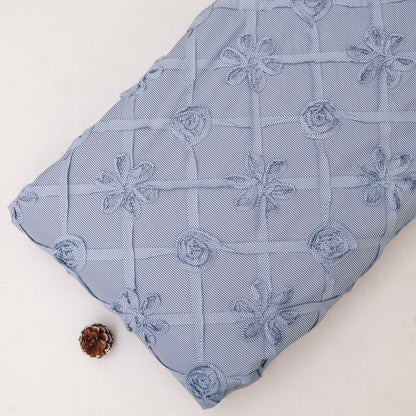 Crepe Stripe Embroidery Fabric