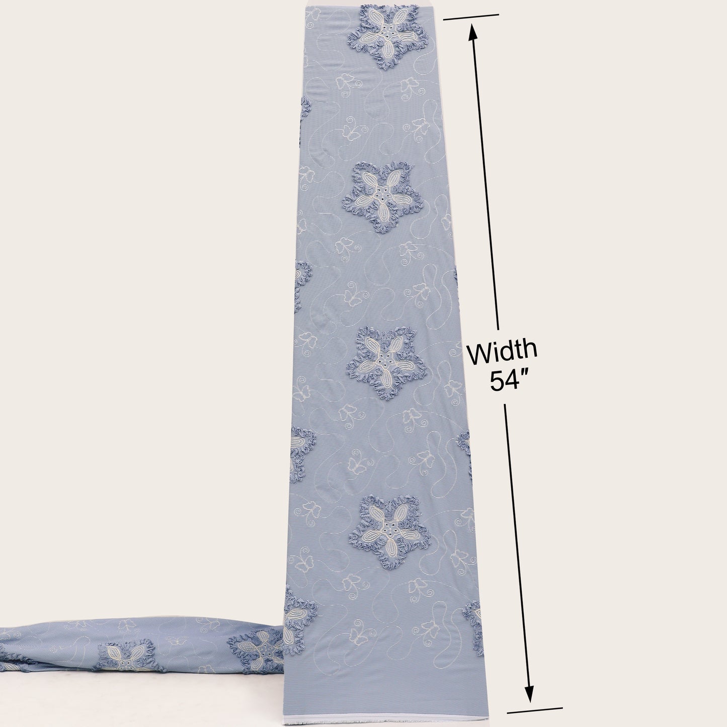 Crepe Stripe Embroidery Fabric
