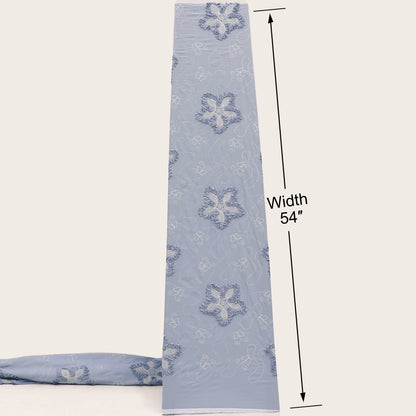 Crepe Stripe Embroidery Fabric