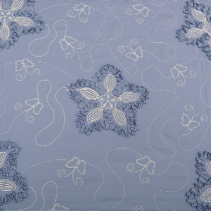 Crepe Stripe Embroidery Fabric