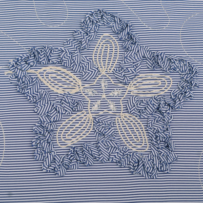 Crepe Stripe Embroidery Fabric