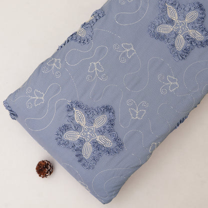 Crepe Stripe Embroidery Fabric