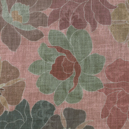 Floral Linen Printed Fabric