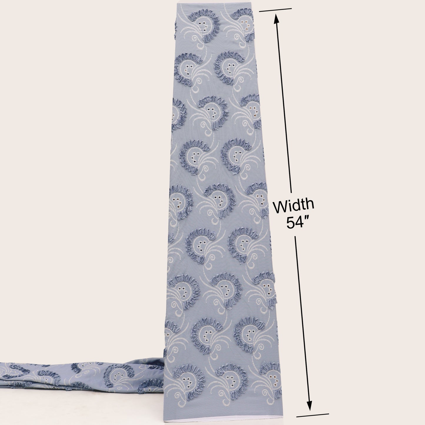 Crepe Stripe Embroidery Fabric