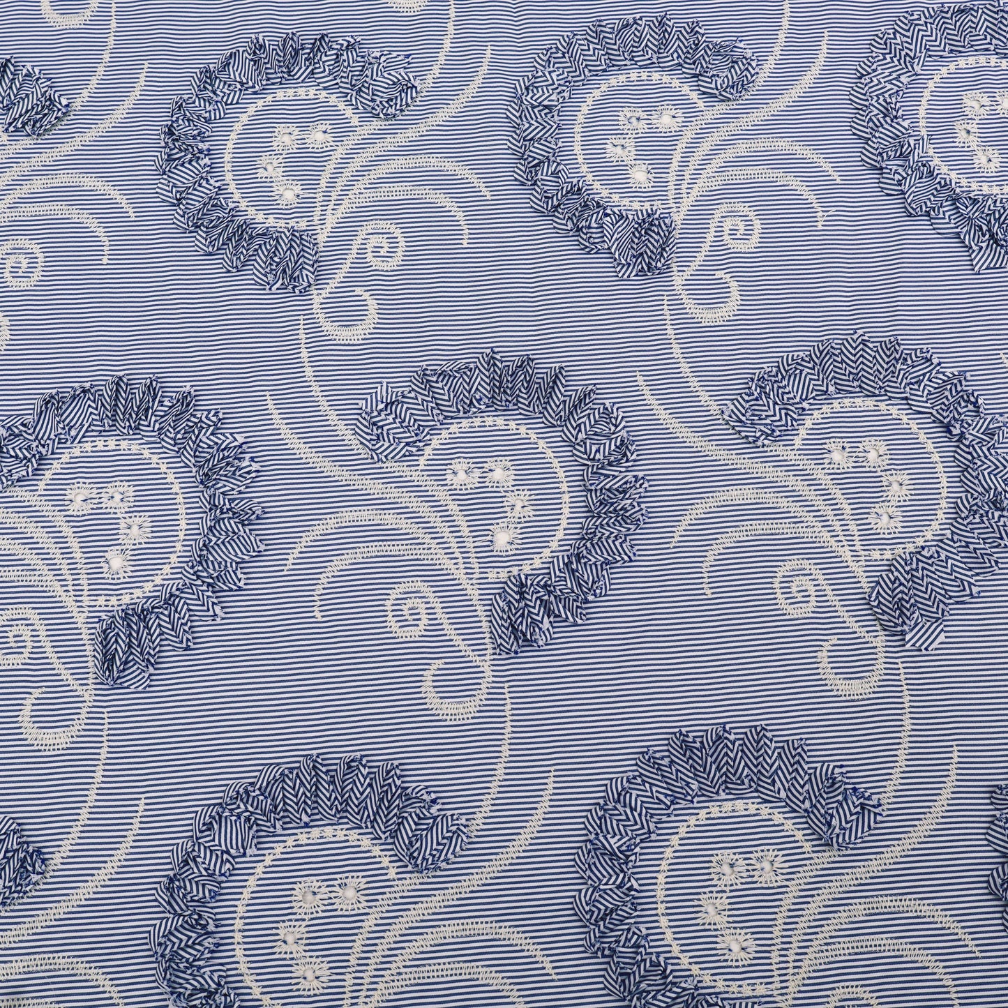 Crepe Stripe Embroidery Fabric