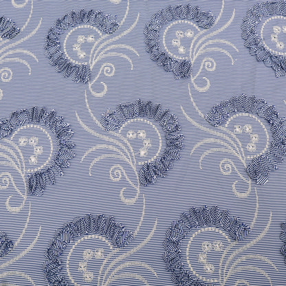 Crepe Stripe Embroidery Fabric