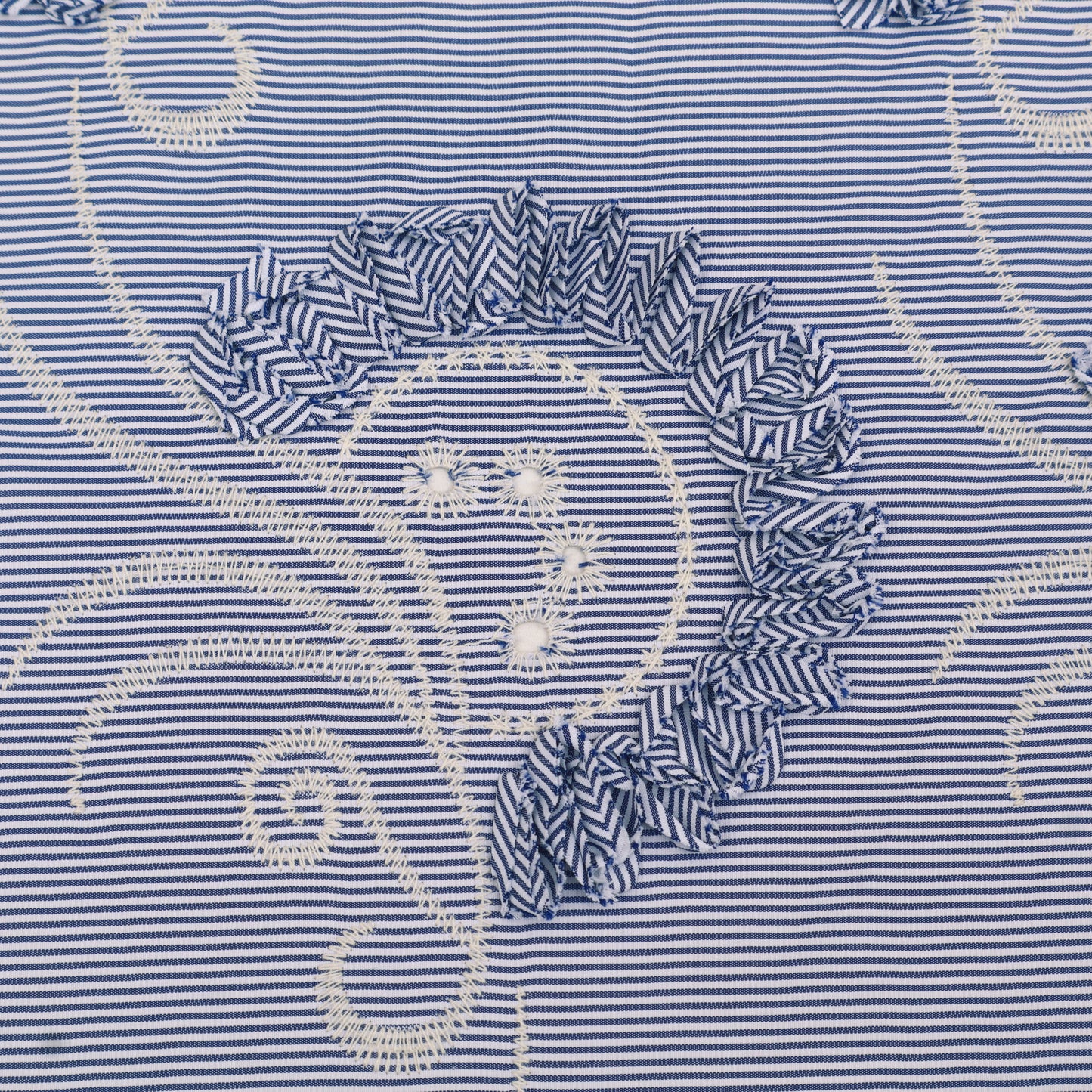 Crepe Stripe Embroidery Fabric