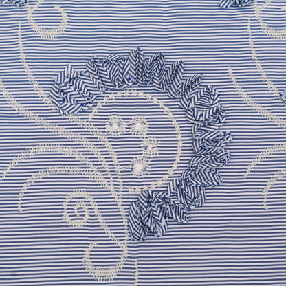 Crepe Stripe Embroidery Fabric