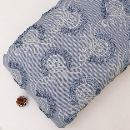 Crepe Stripe Embroidery Fabric
